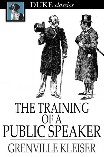 The Training of a Public Speaker