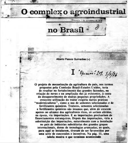 O complexo agroindustrial no Brasil