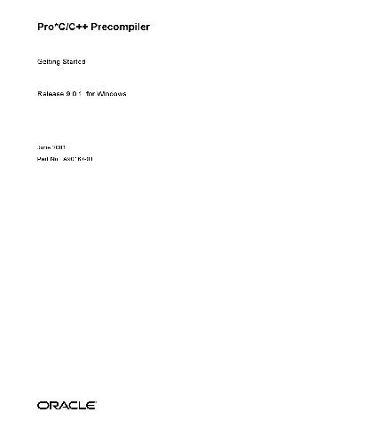 Pro*C/C++ Precompiler Getting Started