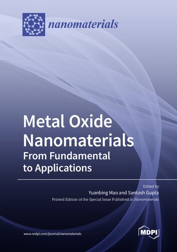 Metal Oxide Nanomaterials From Fundamental to Applications