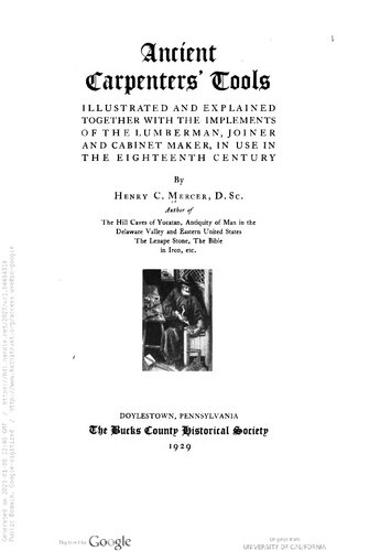 Ancient carpenters' tools