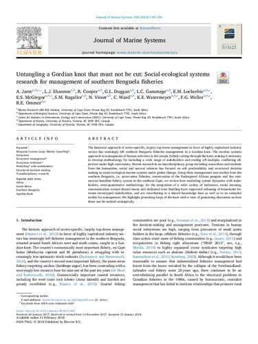 Journal of Marine Science 
Untangling a Gordian knot that must not be cut: Social-ecological systems research for management of southern Benguela fisheries