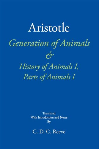 Generation of Animals & History of Animals I, Parts of Animals I