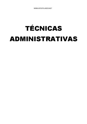 Tecnica Administrativas