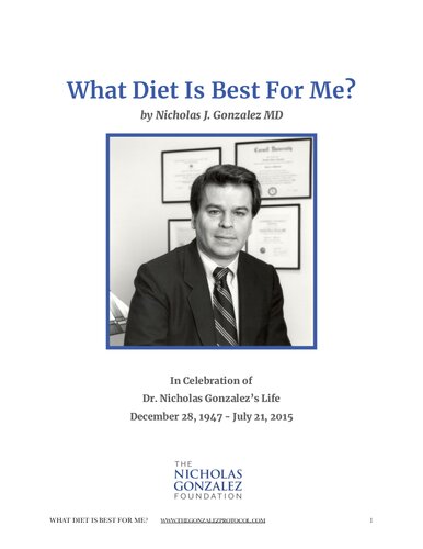 Dr Nicholas Gonzales MD - Dismantling the Ketogenic Diet - What diet is best for me by Dr Nicholas Gonzales MD ( pioneer in pancreatic enzymes natural cancer cure )