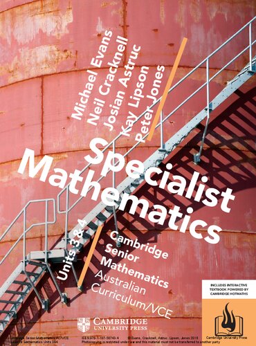 Cambridge Seniour Mathematics VCE: Specialist Mathematics Units 3 & 4