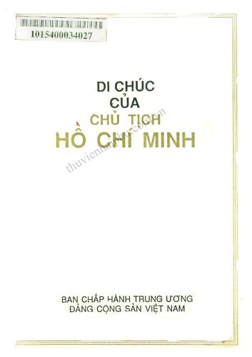 DI CHÚC CỦA CHỦ TỊCH HỒ CHÍ MINH