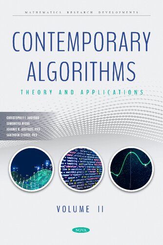 Contemporary Algorithms. Theory and Applications