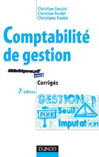 Comptabilité de gestion: Corrigés