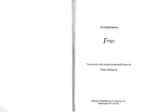 Aristophanes: Frogs