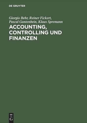 Accounting, Controlling und Finanzen: Einführung