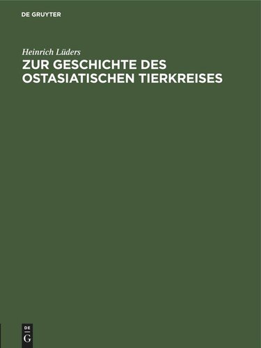 Zur Geschichte des Ostasiatischen Tierkreises