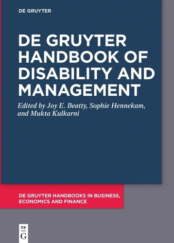 De Gruyter Handbook of Disability and Management