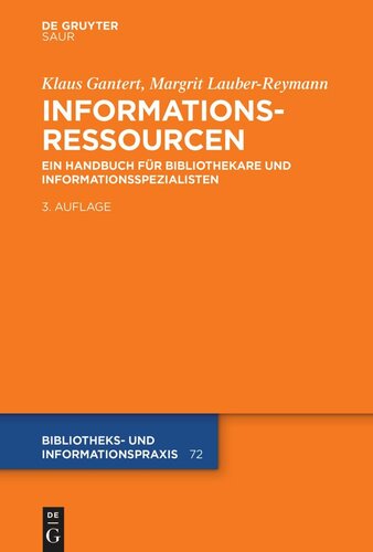 Informationsressourcen: Ein Handbuch für Bibliothekare und Informationsspezialisten