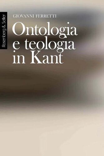 Ontologia e teologia in Kant