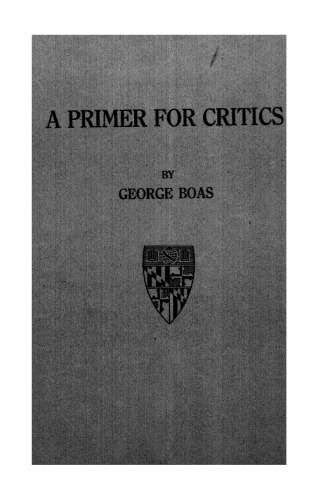 A Primer For Critics