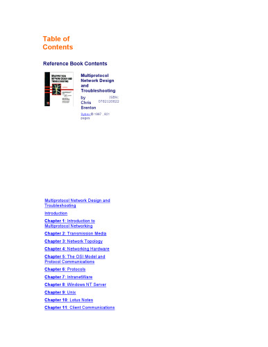 Multiprotocol Network Design and Troubleshooting