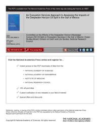 An Ecosystem Services Approach to Assessing the Impacts of the Deepwater Horizon Oil Spill in the Gulf of Mexico