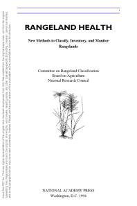 Rangeland Health : New Methods to Classify, Inventory, and Monitor Rangelands