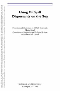 Using Oil Spill Dispersants on the Sea