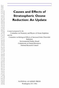 Causes and Effects of Stratospheric Ozone Reduction : An Update