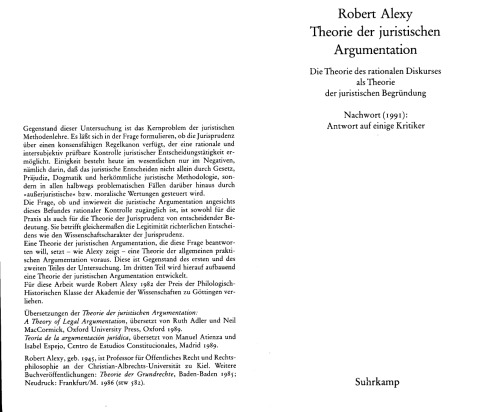 Theorie der juristischen Argumentation