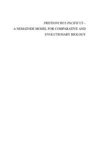 Pristionchus Pacificus : A Nematode Model for Comparative and Evolutionary Biology