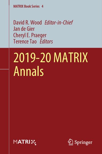 2019-20 MATRIX Annals (MATRIX Book Series, 4)