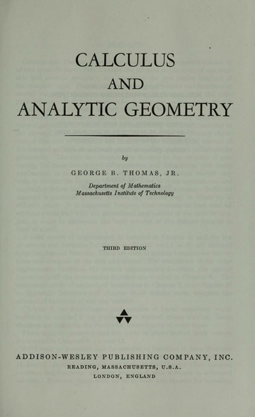 Calculus and Analytic Geometry