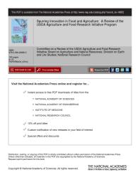 Spurring Innovation in Food and Agriculture: A Review of the USDA Agriculture and Food Research Initiative Program