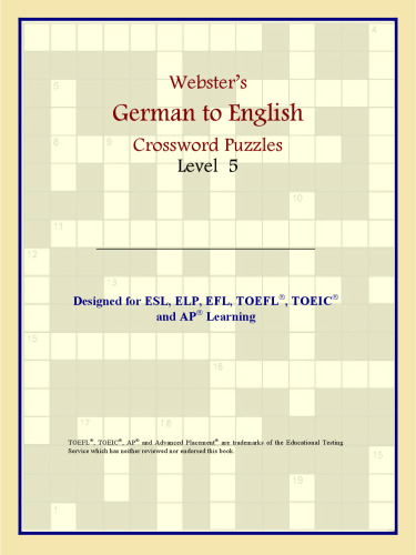 Webster's German to English Crossword Puzzles: Level 5