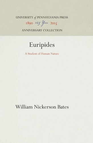 Euripides: A Student of Human Nature