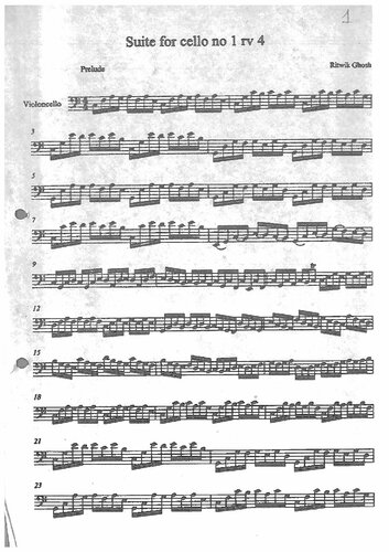 Cello Suite. Score.