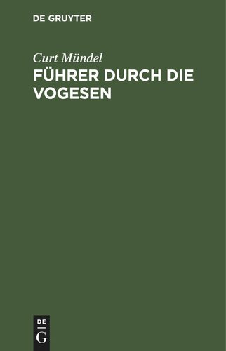 Führer durch die Vogesen