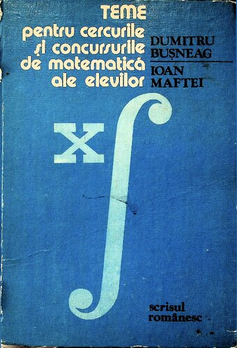 Teme pentru cercurile și concursurile de matematică ale elevilor