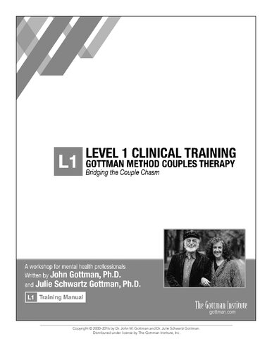 Gottman Level 1 Clinical Training Manual