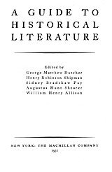 A guide to historical literature