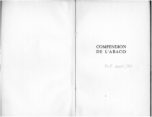 Compendion de l'Abaco