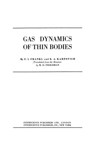 Gas Dynamics of Thin Bodies