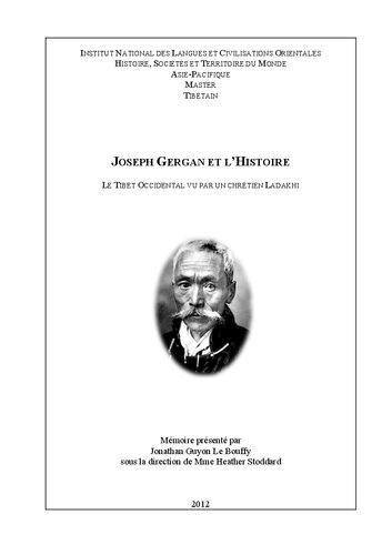 Joseph Gergan et l'Histoire. Le Tibet Occidental vu par un chrétien Ladakhi