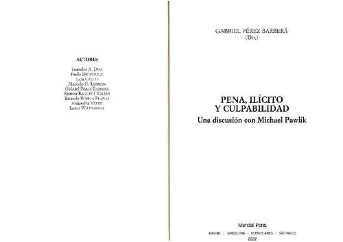 pena, ilícito y culpabilidad