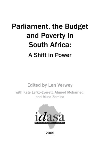 Parliament, the Budget and Poverty in South Africa: A Shift in Power