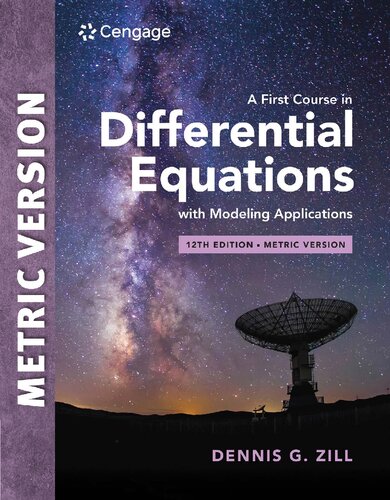 A First Course in Differential Equations with Modeling Applications