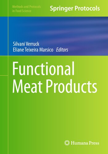 Functional Meat Products (Methods and Protocols in Food Science)