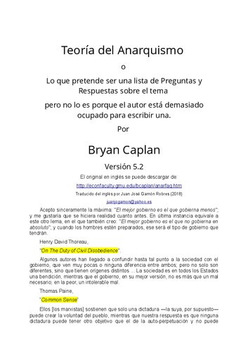 Teoría del Anarquismo o Lo que pretende ser una lista de Preguntas y Respuestas sobre el tema pero no lo es porque el autor está demasiado ocupado para escribir una