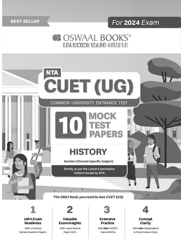 NTA CUET (UG) 10 Mock Test Sample Question Papers History (2024)