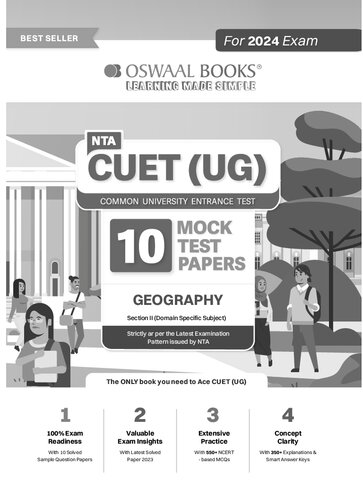 NTA CUET (UG) 10 Mock Test Sample Question Papers Geography (2024)