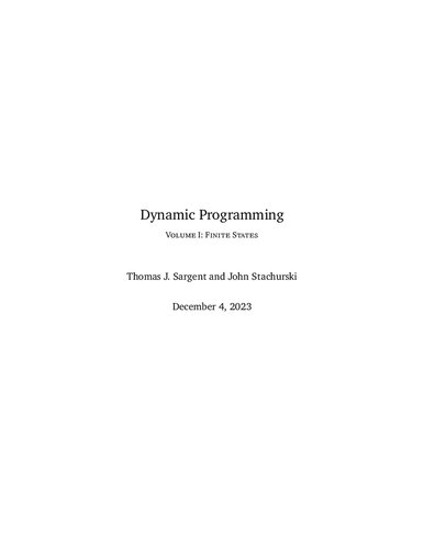 Stachurski J. Dynamic programming. V.1 Finite states