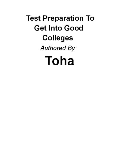 Test Preparation To Get Into Good Colleges