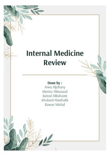 Internal Medicine Review